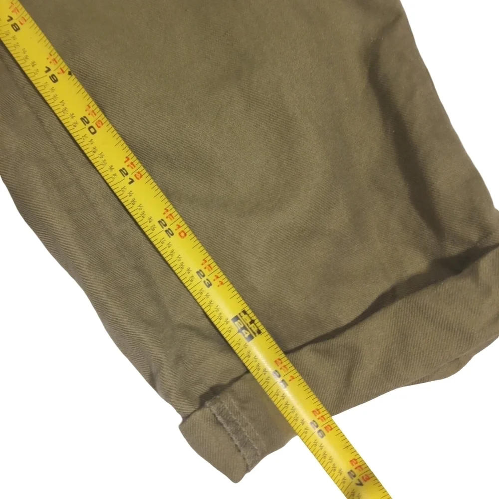 Quince  Olive Green Linen Cotton Blend Casual Pull-On Drawstring Pants Small